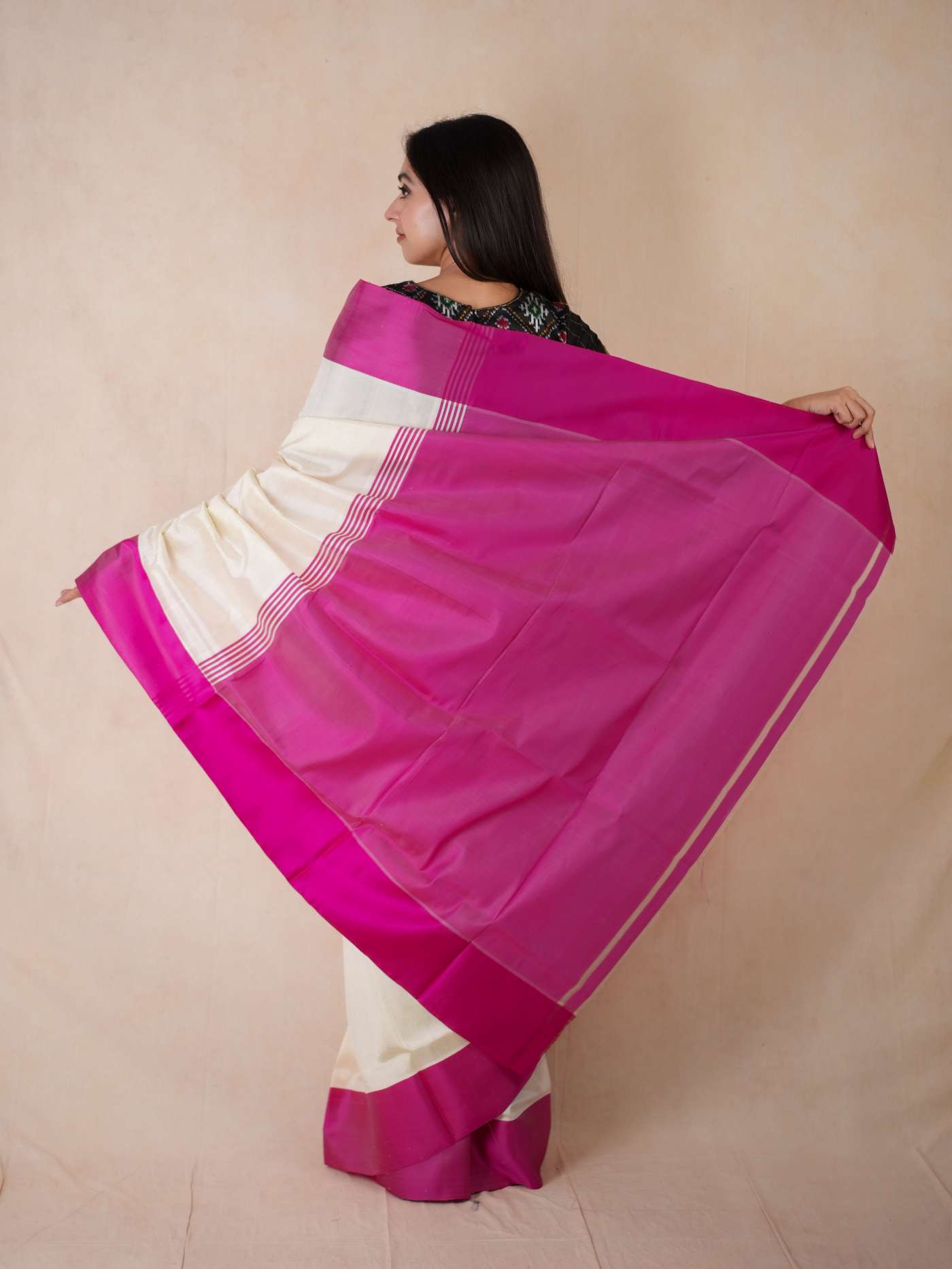  CREAM COLOUR GOROD SILK SAREE 