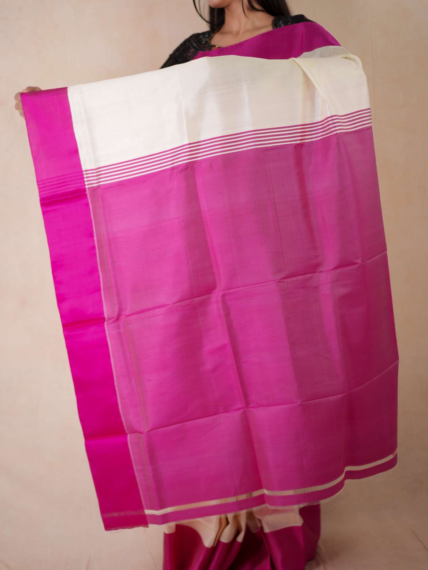  CREAM COLOUR GOROD SILK SAREE 