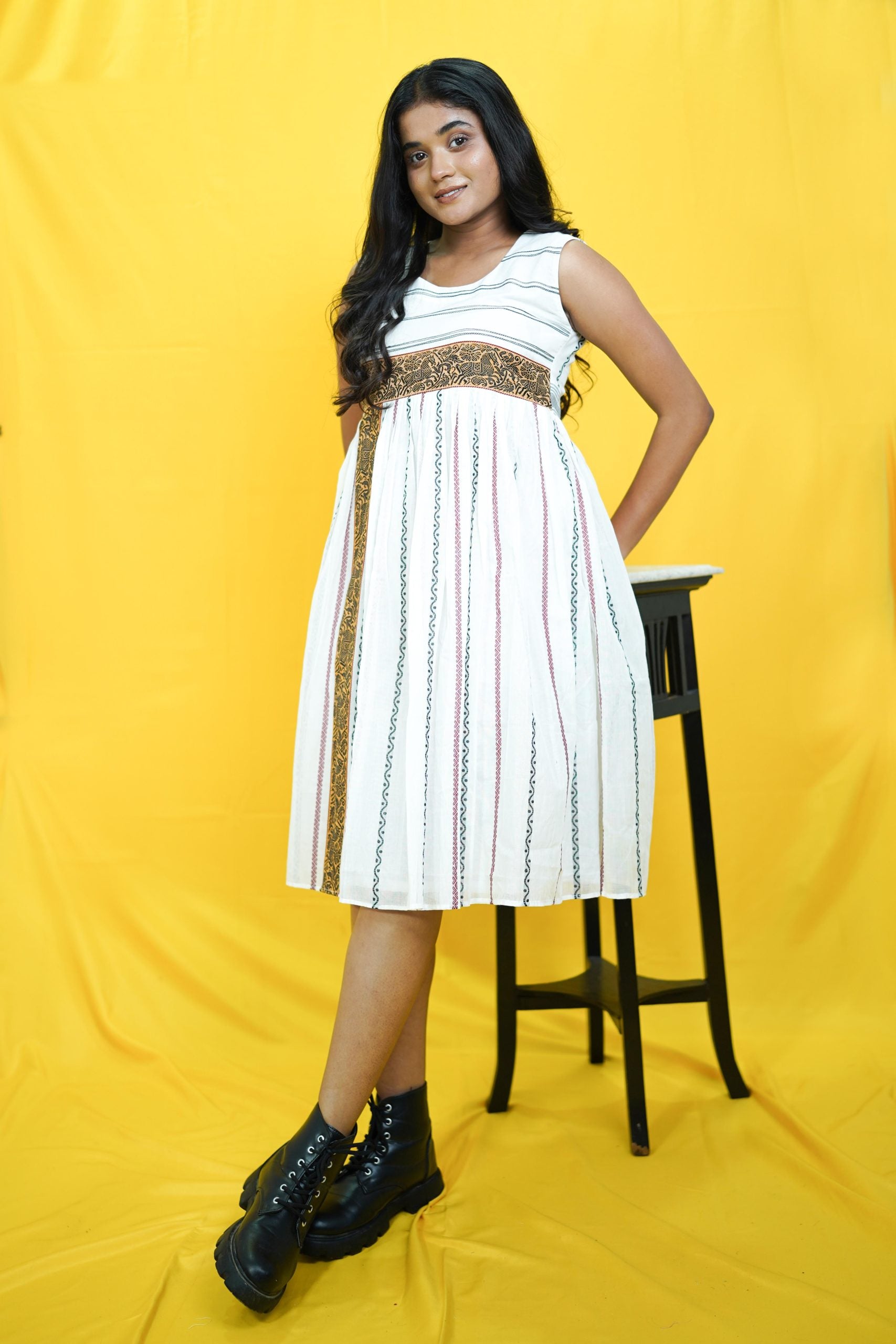 Colorful ARUNA variable product by Joyee Kolkata featuring vibrant fabric and intricate design details.