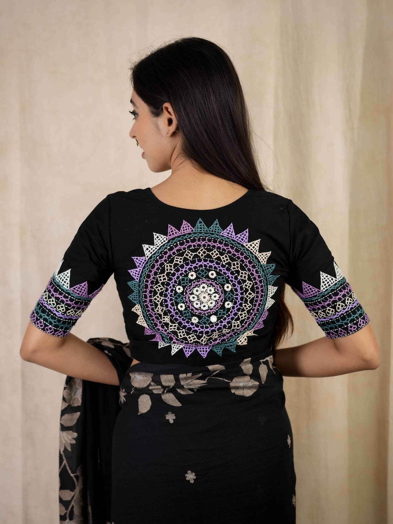 BANJARA - Pure Butter Silk with Hand Embroidery | Joyee Kolkata