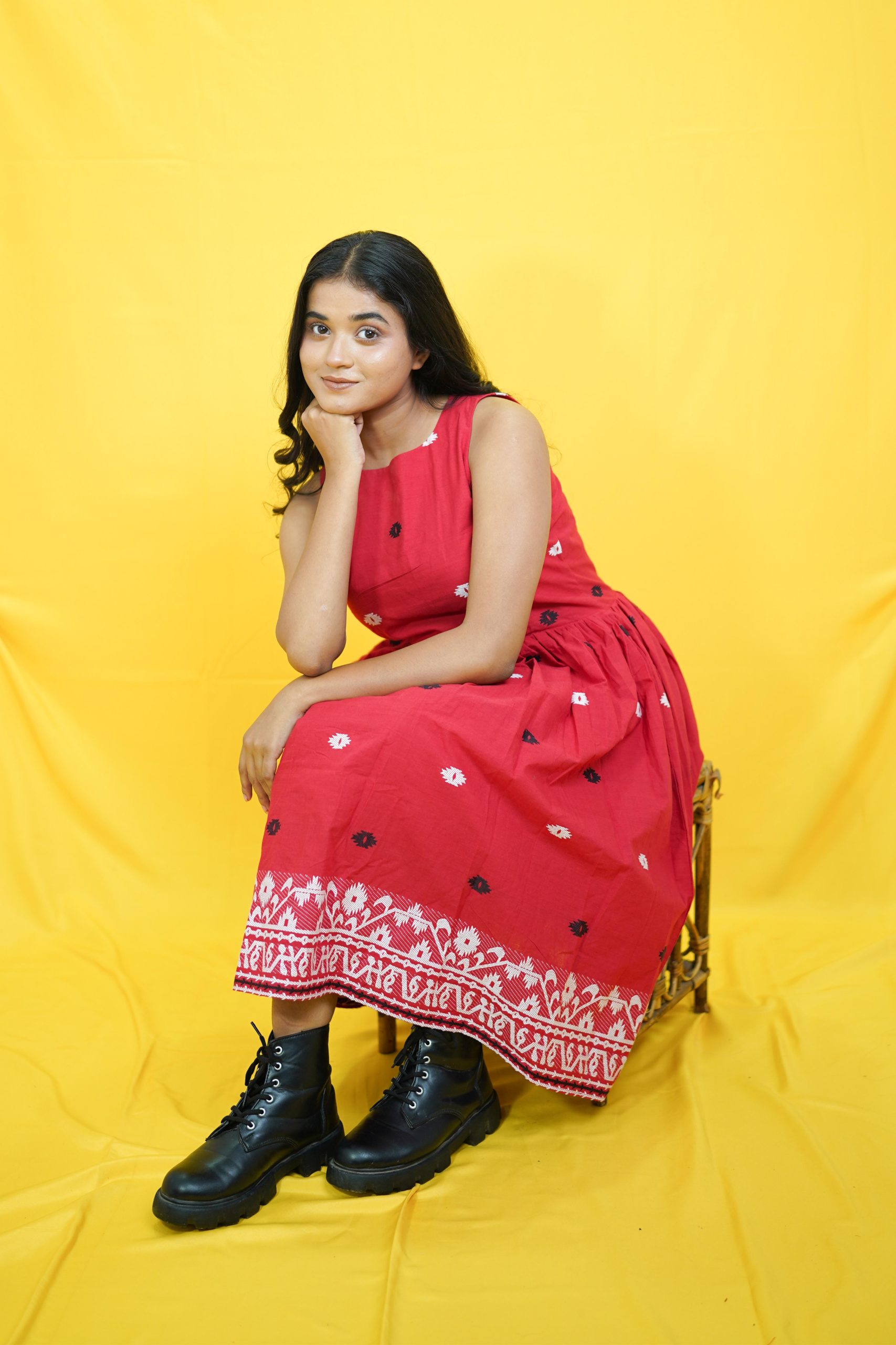 Variable ABHAA jewelry piece by Joyee Kolkata featuring intricate design and vibrant colors displayed on a white background.