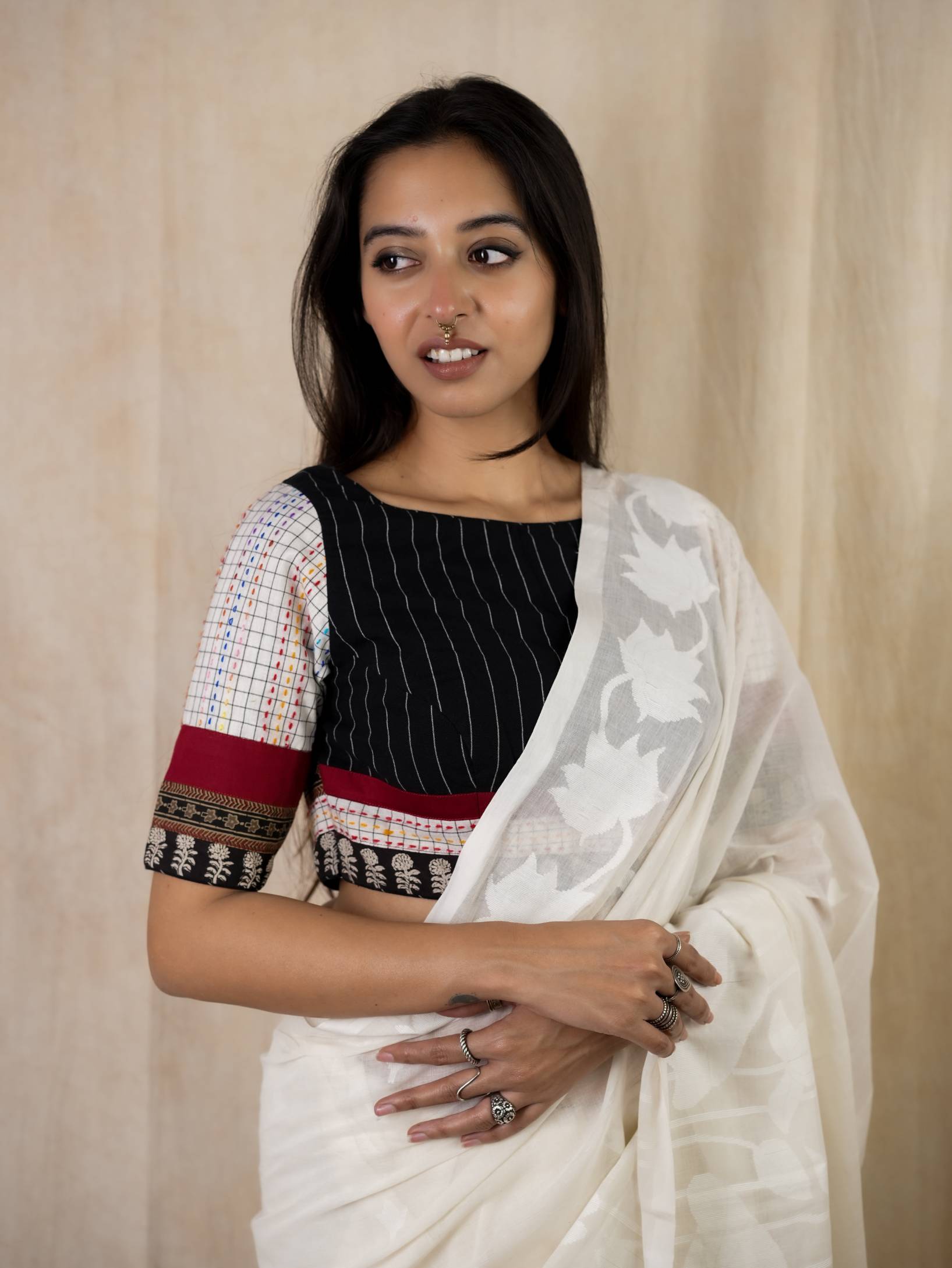 Joyee Kolkata BAHAAR variable product with colorful fabric and intricate embroidery, showcasing traditional craftsmanship.